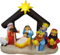 6 FT Long Lighted Christmas Inflatable Nativity Scene / Weather-Resistant Indoor/Outdoor Holiday LED Blow-Up