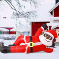 Cvkwe 10 FT Christmas Inflatables Black Santa Christmas Decorations Outdoor / Lounging Black Santa Inflatable