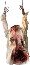Halloween Body Parts Props - Life Size Bloody Torso Prop for Haunted House, Hanging Corpse Body Prop,