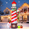 9FT Inflatable Christmas Decorations Inflatable Lighthouse Christmas Blow Up Decor for Yard Lawn Home with