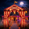 Sotiff 10 ft Inflatable Archway, Circus, Red / Halloween Circus Arch Decoration with Lighted, Blower, Ul Pl