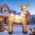 14FT Christmas Inflatables Outdoor Decorations, Giant Inflatable Reindeer with Bright LED Lights & Dual