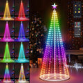 Danshinro 6FT LED Smart Christmas Tree - Outdoor & Indoor Lighted Christmas Tree Decorations Indoor Christmas